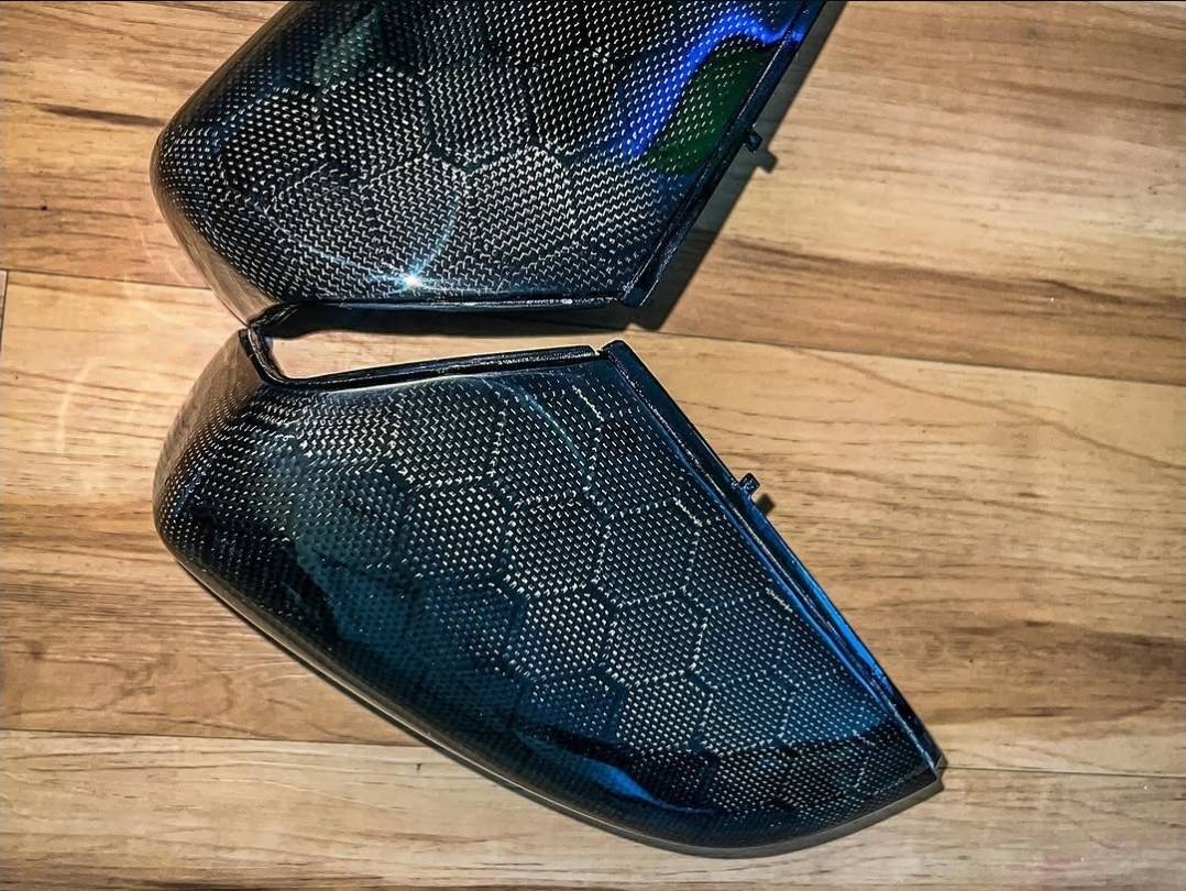 21+ Acura TLX Honeycomb Carbon Fiber Mirror Caps